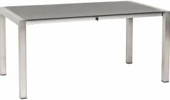 OUTDOOR Gartentisch ausziehbar HPL grausilberfarben^ Gartentische Ausziehbar
