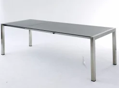 OUTDOOR Gartentisch ausziehbar HPL grausilberfarben^ Gartentische Ausziehbar