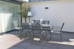 OUTDOOR Garten-Tischgruppe 7-teilig grau^ Gartenlounge Sets