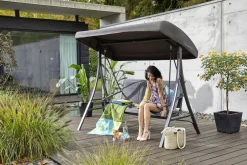 Hängesessel>OUTDOOR Hollywoodschaukel grau