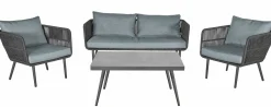 Gartenlounge Sets>OUTDOOR Lounge-Set 4 tlg. grau