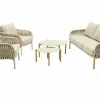 Gartensofas>OUTDOOR Low Dining Gartensofa 3-Sitzer beige
