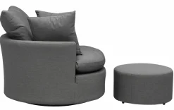OUTDOOR Relaxsessel Sunbrella drehbar grau^ Gartensessel