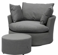 OUTDOOR Relaxsessel Sunbrella drehbar grau^ Gartensessel