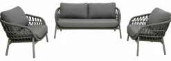 OUTDOOR Rope Garten Lounge Set 3 tlg. braungrau^ Gartenlounge Sets