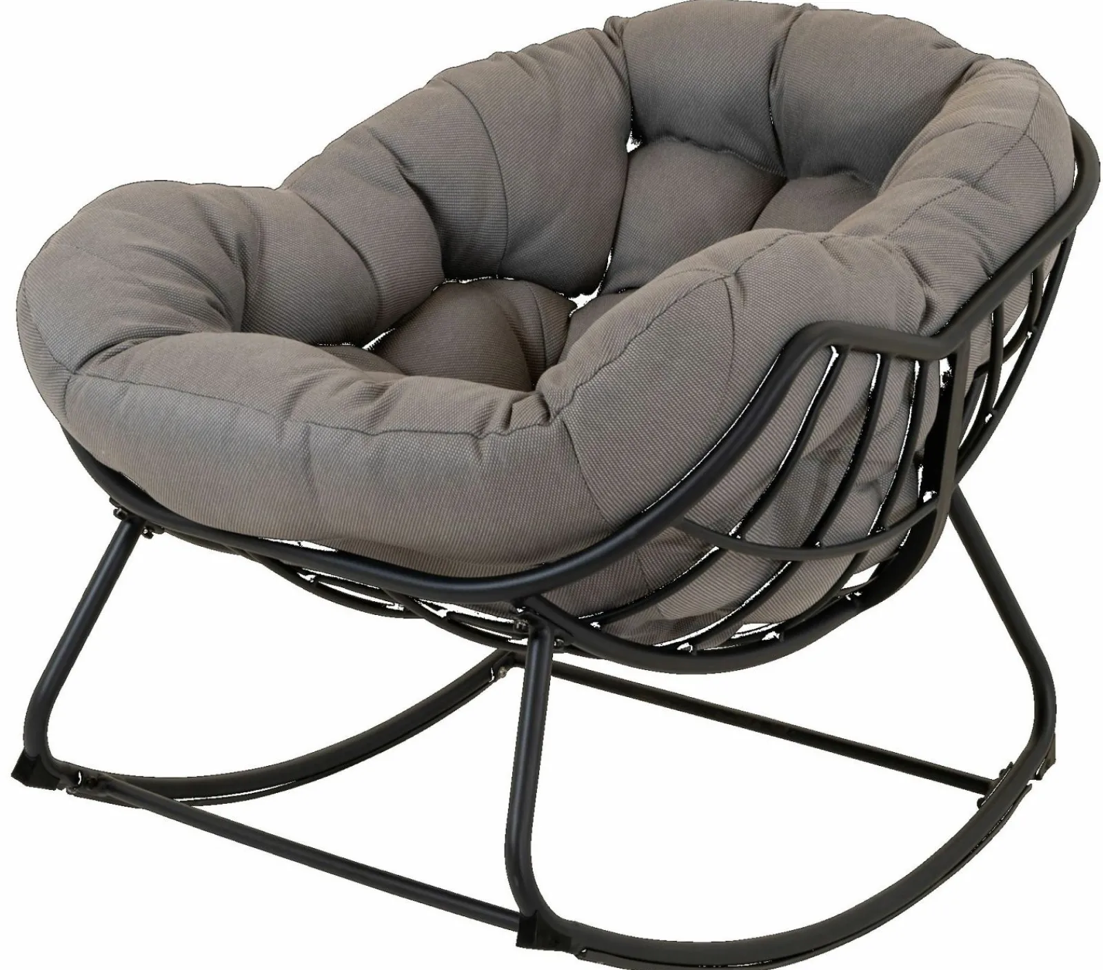 Lounge Sessel>OUTDOOR Schaukelstuhl grau