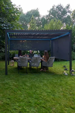 Sichtschutz Zubehör>OUTDOOR Seitenrollo für Gartenpergola grau