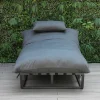 Gartenliegen>OUTDOOR Sonnenliege mit Cover grau