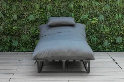 Gartenliegen>OUTDOOR Sonnenliege mit Cover grau