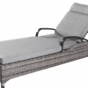 Gartenliegen>OUTDOOR Sonnenliege rollbar Polyrattan grau