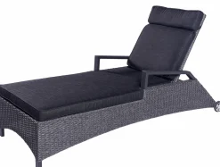 Gartenliegen>OUTDOOR Sonnenliege rollbar Polyrattan grau
