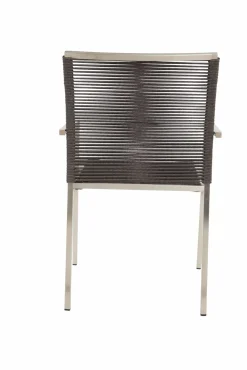 OUTDOOR Stapelstuhl Edelstahl schwarz^ Stapelstühle