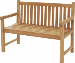 OUTDOOR Teak Gartenbank 120 braungrau^ Gartenbänke