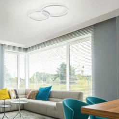 Deckenleuchten>Paul Neuhaus LED-Deckenleuchte 2flg silberfarben