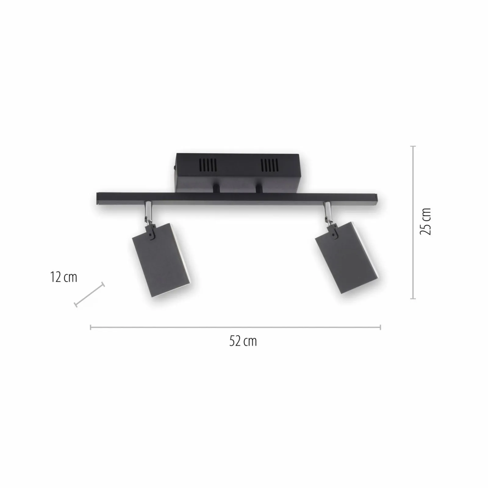 Paul Neuhaus LED-Deckenleuchte 2flg schwarz^ Deckenleuchten