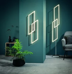 Deckenleuchten>Paul Neuhaus LED-Deckenleuchte 2flg silberfarben