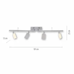 Paul Neuhaus LED-Deckenleuchte 4flg silberfarben^ Deckenleuchten