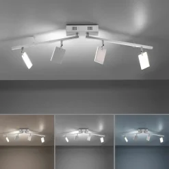 Paul Neuhaus LED-Deckenleuchte 4flg silberfarben^ Deckenleuchten
