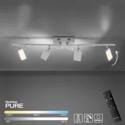 Paul Neuhaus LED-Deckenleuchte 4flg silberfarben^ Deckenleuchten