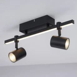 Paul Neuhaus LED-Deckenleuchte 2flg schwarz^ Deckenleuchten|Wandleuchten