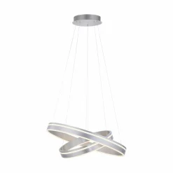 Pendelleuchten>Paul Neuhaus LED-Pendelleuchte 2flg silberfarben