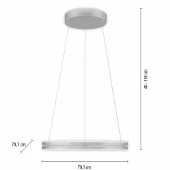 Paul Neuhaus LED-Pendelleuchte 2flg silberfarben^ Pendelleuchten