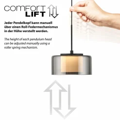 Pendelleuchten>Paul Neuhaus LED-Pendelleuchte 1flg schwarz
