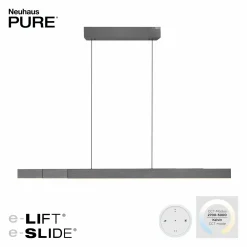 Spots|Pendelleuchten>Paul Neuhaus LED-Pendelleuchte 3flg grau