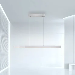 Spots|Pendelleuchten>Paul Neuhaus LED-Pendelleuchte 3flg silberfarben