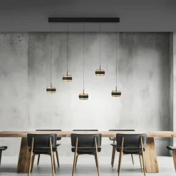 Paul Neuhaus LED-Pendelleuchte 5flg schwarz^ Pendelleuchten