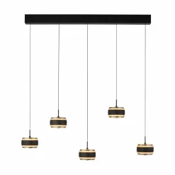 Paul Neuhaus LED-Pendelleuchte 5flg schwarz^ Pendelleuchten