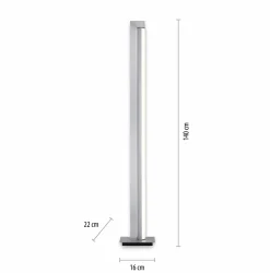 Stehleuchten>Paul Neuhaus LED-Stehleuchte 1flg silberfarben