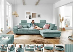Polstergarnitur blau^ Sofas & Couches