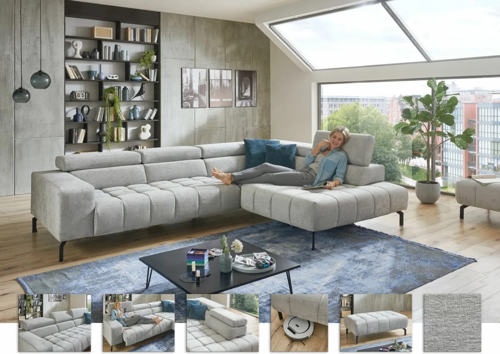 Polstergarnitur grau^ Sofas & Couches