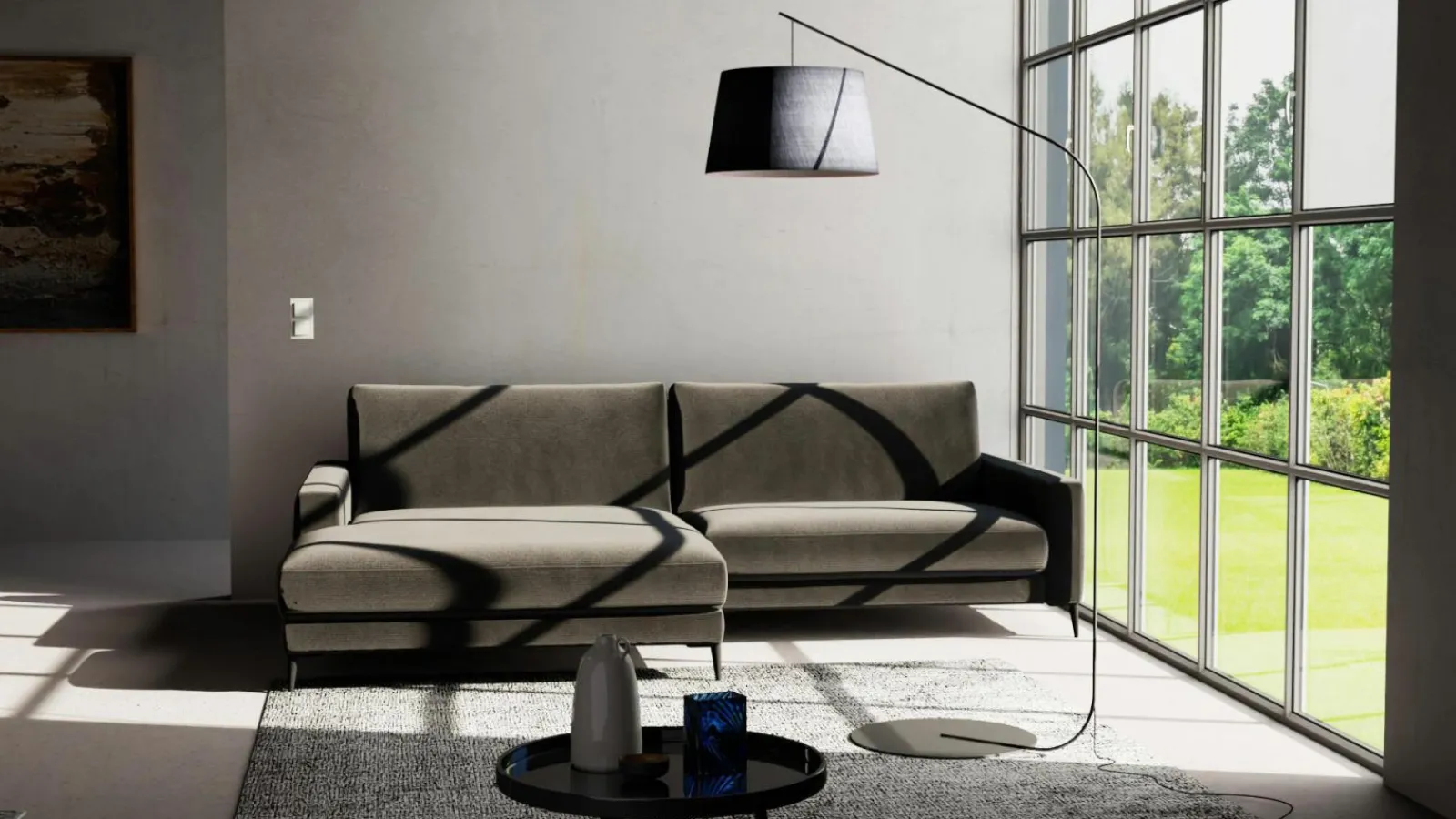 Polstergarnitur grau^ Sofas & Couches