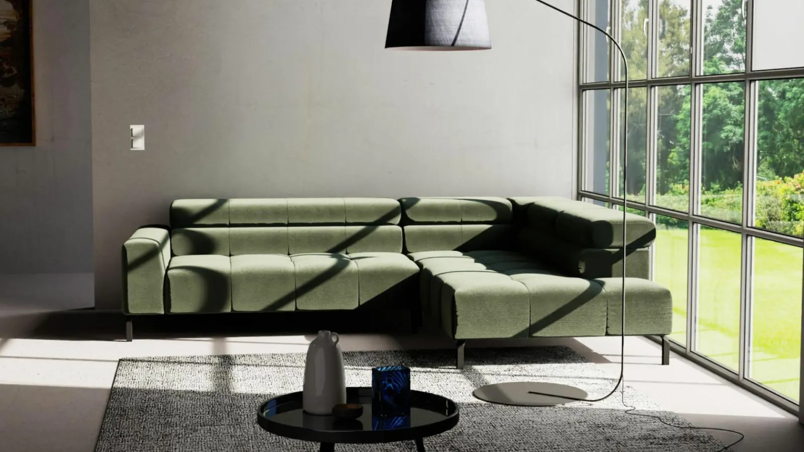 Sofas & Couches> Polstergarnitur grün