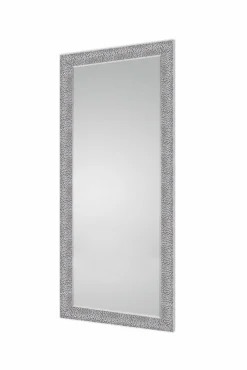 Rahmenspiegel mit Facette schwarzsilberfarben^ Spiegel