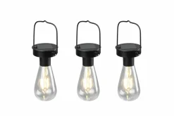 Reality Leuchten LED-Solar-Pendelleuchte 3flg schwarz^ Außenleuchten|Solarleuchten