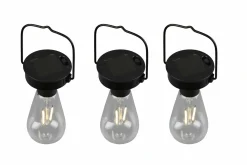 Reality Leuchten LED-Solar-Pendelleuchte 3flg schwarz^ Außenleuchten|Solarleuchten