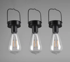 Reality Leuchten LED-Solar-Pendelleuchte 3flg schwarz^ Außenleuchten|Solarleuchten