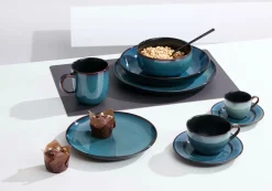 Ritzenhoff & Breker Frühstücksteller 20,5cm blaubraun^ Dessertteller