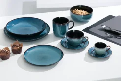 Ritzenhoff & Breker Frühstücksteller 20,5cm blaubraun^ Dessertteller