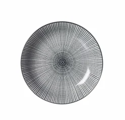 Suppenteller>Ritzenhoff & Breker Teller tief 20,5cm weißschwarz