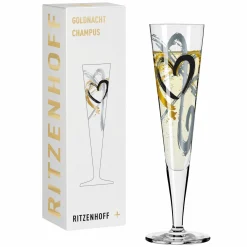 Sektgläser>Ritzenhoff Cristal Champagnerglas 205ml goldfarbenschwarzsilberfarben