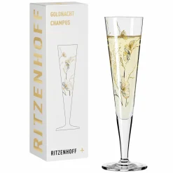 Ritzenhoff Cristal Champagnerglas 205ml goldfarbensilberfarbenschwarz^ Sektgläser