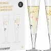 Ritzenhoff Cristal 2er Champagnerglas 205ml grauschwarzgoldfarbenpink^ Gläsersets
