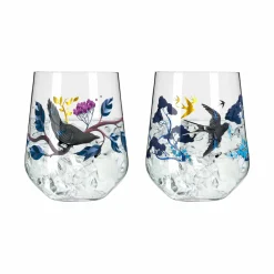 Schnapsgläser|Gläsersets>Ritzenhoff Cristal 2er Ginglas 710ml schwarzgoldfarben
