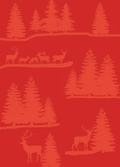 Küchenhandtücher>Ross Weihnachts-Geschirrtuch rot