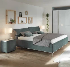 Polsterbetten|Betten>ruf Designbett grün