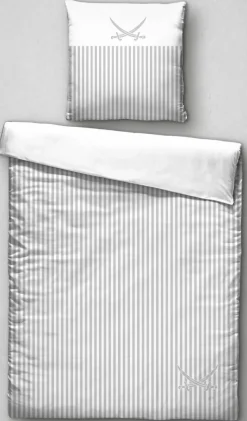 Satin>Sansibar Satin-Bettwäsche silberfarben